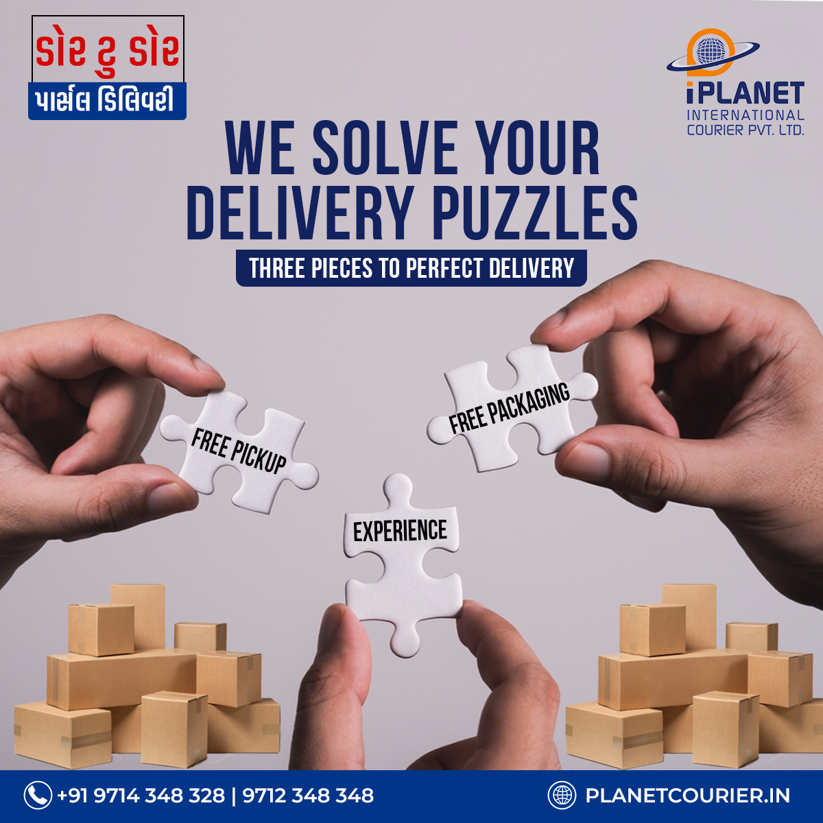 We Solve Your Delivery Puzzles: Three Pieces to Perfect Delivery – Free Pickup, Experience, Free Packaging_img